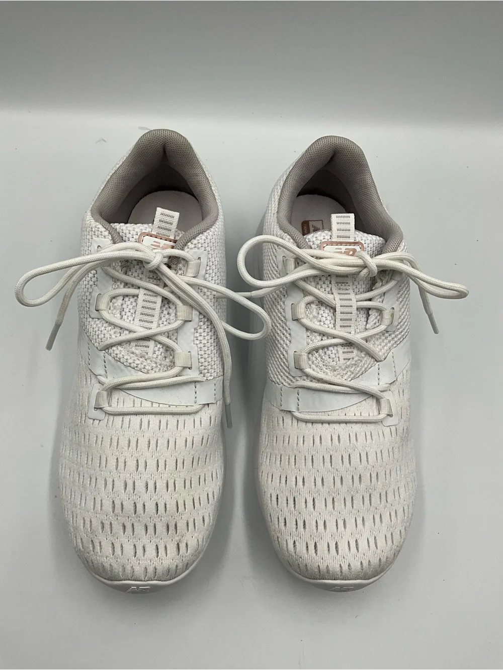 New Balance Sneakers Size 8D White with Beige Accents